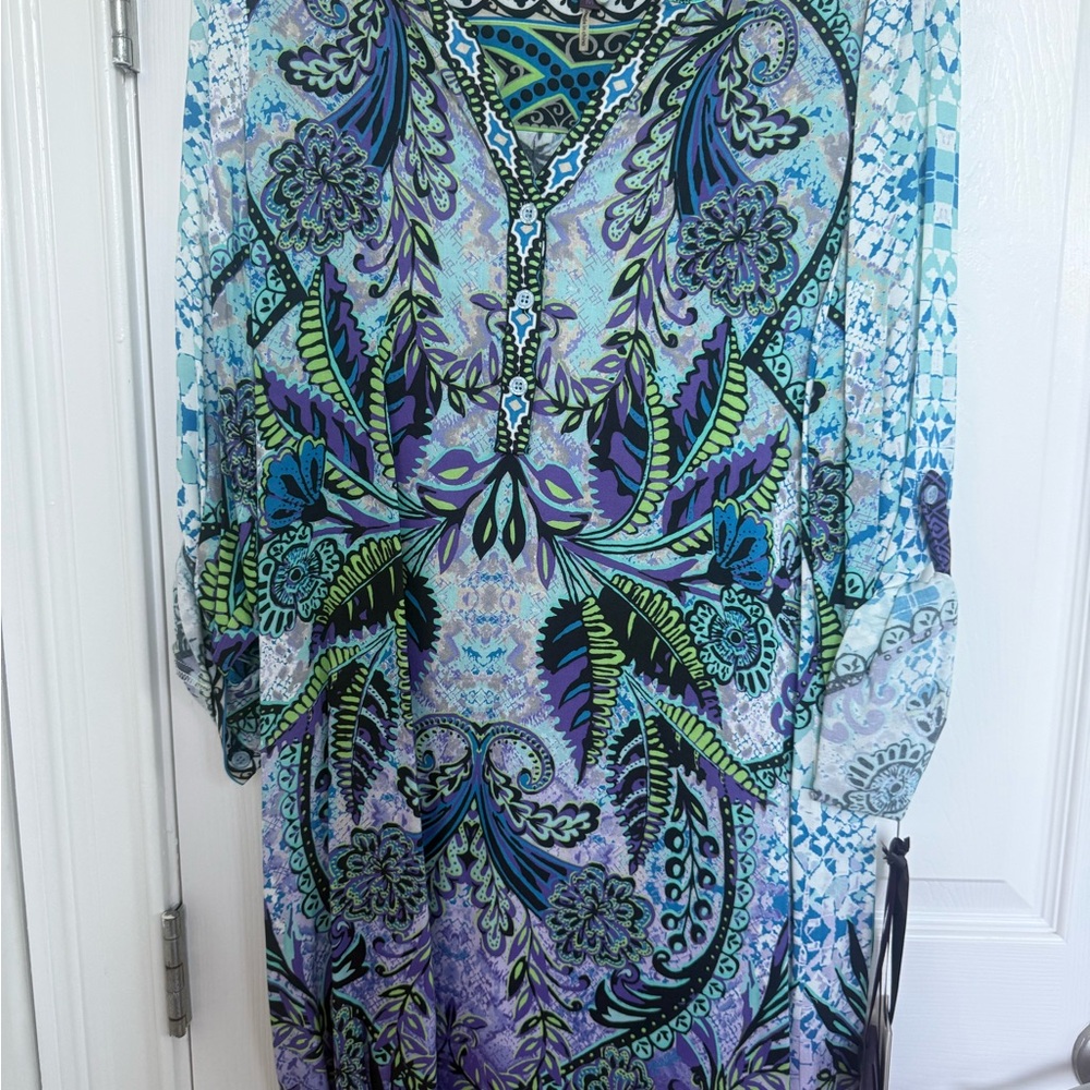 Hale Bob Blue Dolman Sleeve Sundress